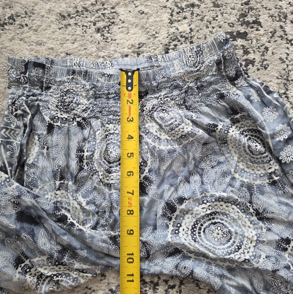 Lotus And Luna Boho Festival Gypsy Joggers Tiedye Womens M Blue Rayon - Picture 3 of 5